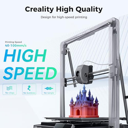 Creality 3D Printer Filament 1.75mm, Rainbow PLA+ Plus Pro Filament Toughness Upgraded, Dimensional Accuracy ±0.02mm, Fit Most 3D Printers, 4 Pack 1kg Spool(2.2lbs), Rainbow - color: Gradient