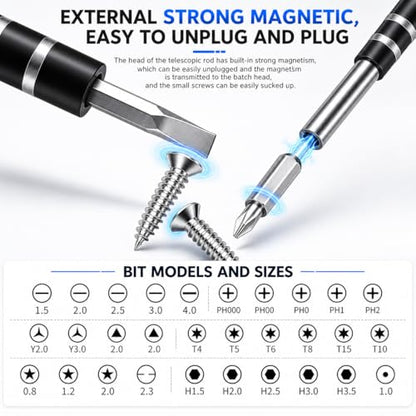 32-in-1 Precision Screwdriver Set, Professional Magnetic Mini Repair Tool Kit for Electronics, Phone, Laptop, Watch, Eyeglasses, Toys and Computers