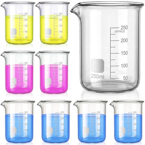8 Pcs 250ml Glass Beaker Set Griffin High Borosilicate Beaker