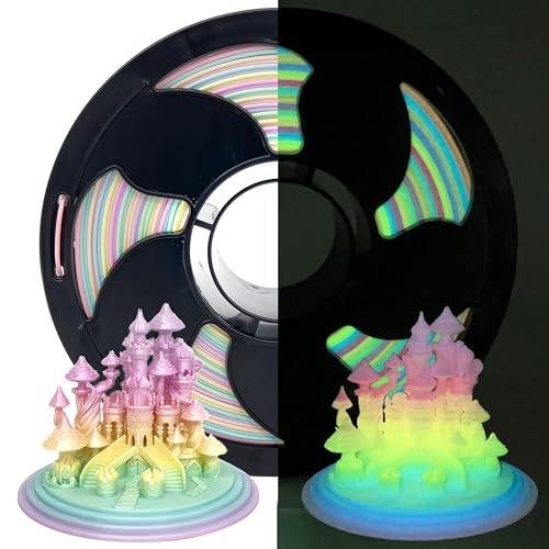 Moon Rainbow Glow in Dark Silk PLA 1.75mm 1kg Luminous 3D Filament FDM AMS - color: B_pla-26 Pearl Glow Moon Rainbow