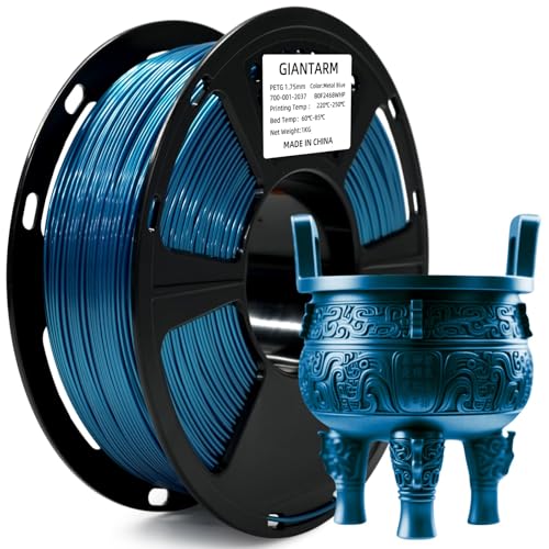 GIANTARM PETG Filament 1.75mm for 3D Printer, 1KG, Metallic Blue - color: Metal Blue