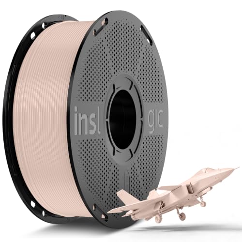 Inslogic Pre-Dried PLA Pro Filament 1.75mm, Strong & Tough PLA+, 1kg Beige - color: 1kg Beige