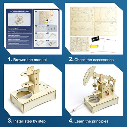 STEM Science Kits for Kids Ages 8-12, Wood Arts and Craft Kits for Boys 6-8, Wooden 3D Puzzles, STEM Toys for Boys Girls Age 8-12 5-7 8 10 12 13 14 Gift Idea. - style: SCIENCE-2