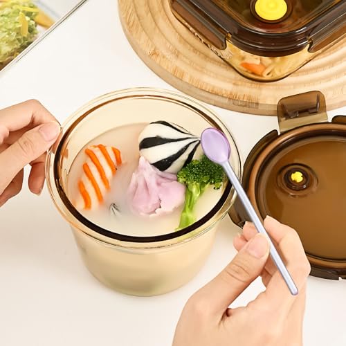 CLISPEED Glass Spoons Soda Stirrers Six Piece Long Handle Set