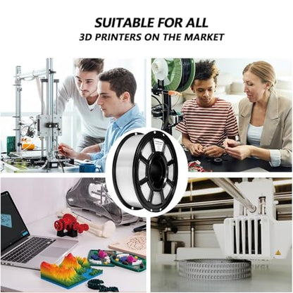 Silk PLA Filament 1.75mm,3D Printer Filament with a Metallic Glossy Finish, Dimensional Accuracy +/- 0.02 mm, 1kg Spool(2.2lbs) Fits for Most FDM 3D (A-Silk Silver Pla) - color: A-silk Silver Pla