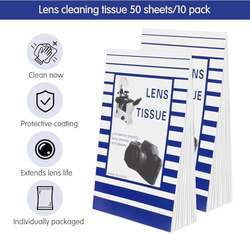 500 Pcs Lens Paper Microscope Lens Tissue Cleaner
