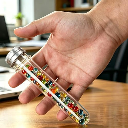 3 Pcs Plastic Test Tubes with Caps, 40ml Clear Test Tube Containers 25 x 140 mm, Reusable Tubes for Candy Storage, Party Favors, Beads, Bath Salts & Lab Experiments (3, Silver) - color: Silver