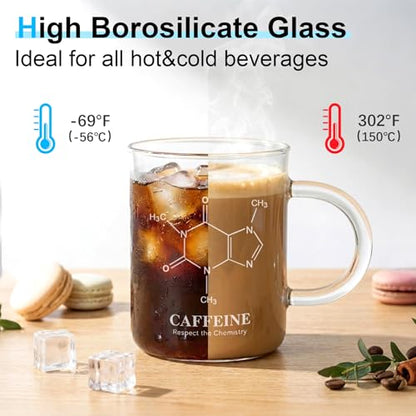 Beaker Mug Shot Glasses Set of 5-16 oz Coffee Mug & 1.7 oz Beakers & 1.7 oz Erlenmeyer Flasks