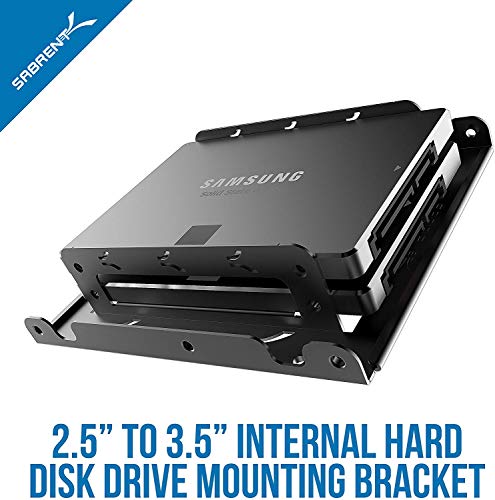 SABRENT 2.5 to 3.5in HDD/SSD Mounting Bracket & Adapter (BK-HDDH) - size: 2.5" to 3.5" Mounting Bracket (1 Count)