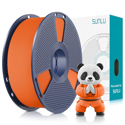 SUNLU 1KG PLA Matte 3D Printer Filament 1.75mm, Matte Orange - color: Orange, size: 1KG