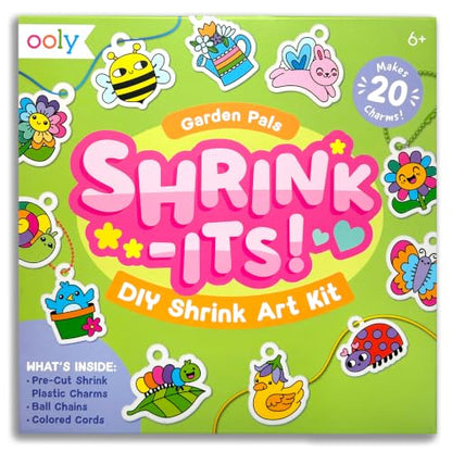 Ooly DIY Shrink Art Charms Kit, 28 Pc – Garden Pals - color: Garden Pals