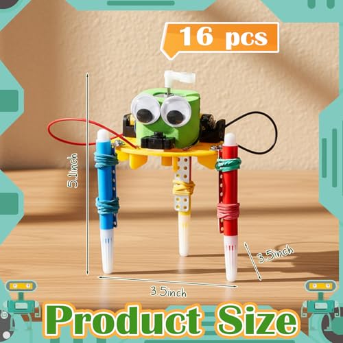 Soulchen 16 Pcs Robot Building Kits for Kids, STEM DIY Robotics Toys