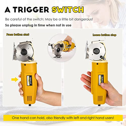 Electric Rotary Fabric Carpet Cutter heavy duty 1"Cutting Thickness 110V