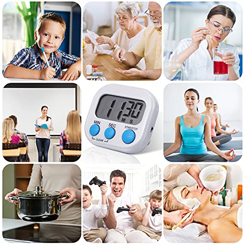 Weewooday 6 Pcs Multi-func Electronic Kitchen Classroom Timer, 6 Colors - color: 6 Colors