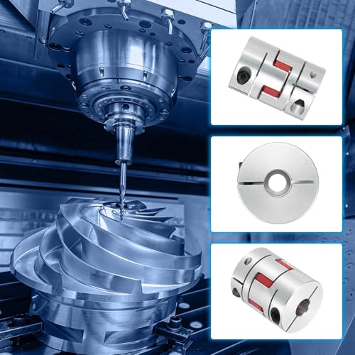 MECCANIXITY Aluminum Shaft Coupling 9mm to 13mm Flexible Spider Coupling L50mm x D40mm Coupler Jaw Spider Shaft Joint Connector for 3D Printers DIY Encoder CNC Router Milling Machine - size: D40mm Fit 9mm to 13mm