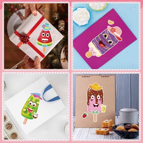 Make Your Own Ice Cream Stickers, Make a Face Sticker - style: Ice Cream