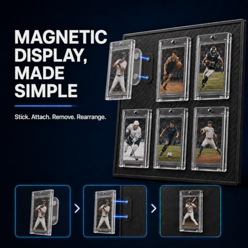 Modular Card Holder Display with Magnetic Mounts, Wall or Tabletop - size: The 4-Panel Wall Kit