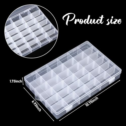 Sawysine 12 Pcs Plastic Organizer Box, 36 Grids Tackle Crafts Storage - size: 36 Grids