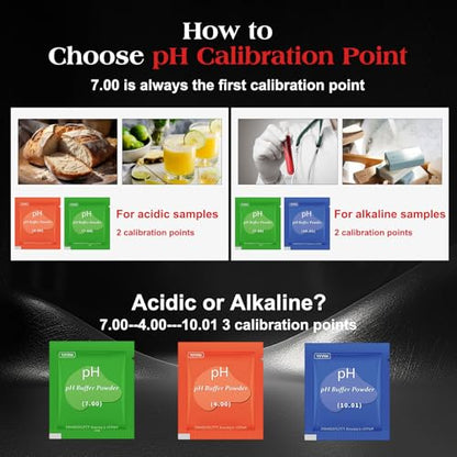 18-Pack pH Meter Buffer Solution Powder 7.00/4.00/10.01 - color: Green 4/7/10