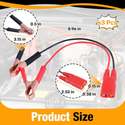 3Pcs PPTK0025 Battery Clamp Cable Clip Compatible with Power Probe 3/3S/3Ez - color: 3-Pack