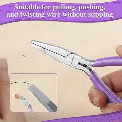 SPEEDWOX Flat Nose Pliers - Mini Duck Bill Pliers for Jewelry Making, Bending, Straightening, Shaping & Ring Opening - style: Flat Nose Pliers Smooth Jaws