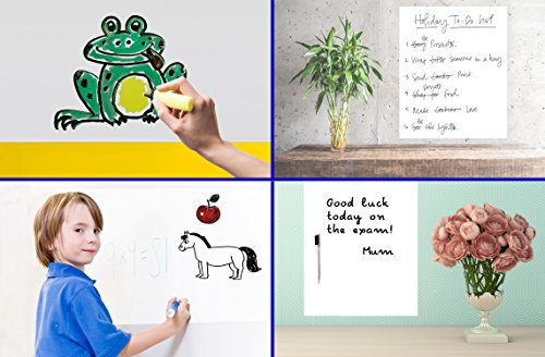 Dry Erase Board with Adhesive Back - White Board Dry Erase Vinyl Wall Decals-Stain Resistant & Portable Dry Erase White Board Magnetic Receptive,for Notes & Memos for Kitchen Home & Office(2 ft x 3ft) - size: 2 ft x 3 ft