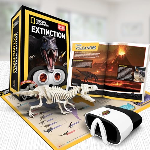National Geographic Extinction-Dinosaur VR STEM Activity Kit for Kids 8-12