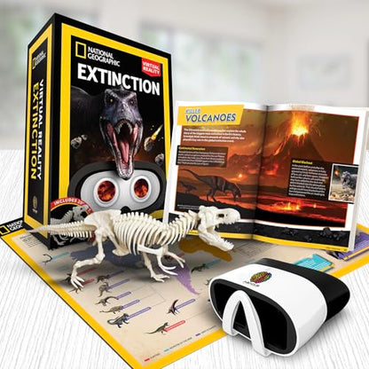 National Geographic Extinction-Dinosaur VR STEM Activity Kit for Kids 8-12