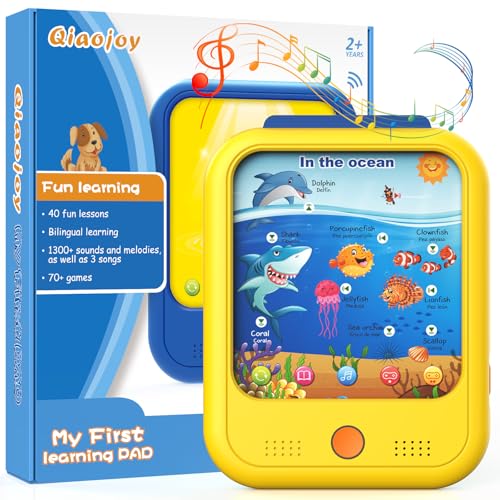 Qiaojoy Kids Learning Tablet Educational Learning Pad for Ages 2-5 - color: Yellow