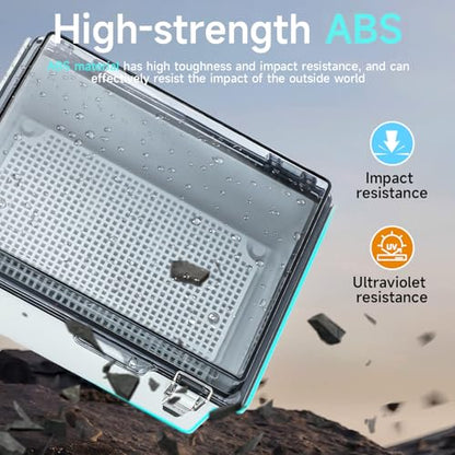 Junction Box Outdoor Waterproof Electrical Box IP67 ABS Project Enclosure - color: Clear, size: 5.9"x5.9"x3.5"