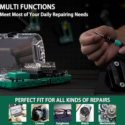 Precision Screwdriver Kit, 43 in 1 with 36 Bits Multi-Function Repair Tool Kit, Magnetic Driver Kit with Suction Cup, Mini Pry Bar and Sim card opener for Smartphone, Game Console, Tablet, PC