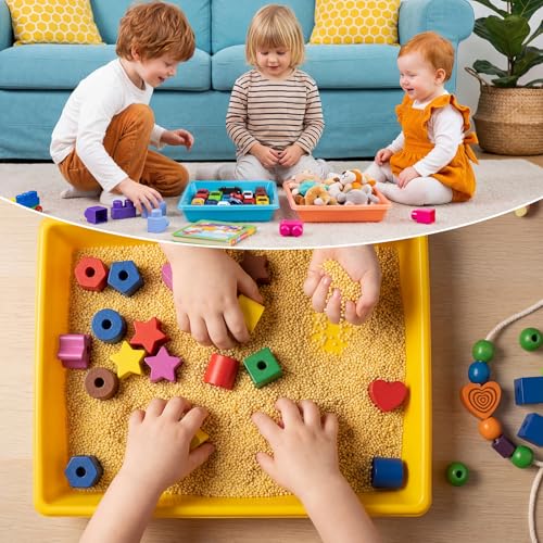 Maitys 15 Pcs Large Activity Plastic Art Trays for Kids Crafts, Pastel - color: Pastel