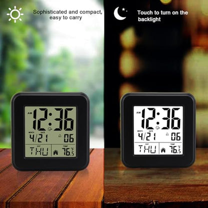 jomparis Small Digital Alarm Clock Battery Operated with Backlight for Bedroom Kids Room - color: Black