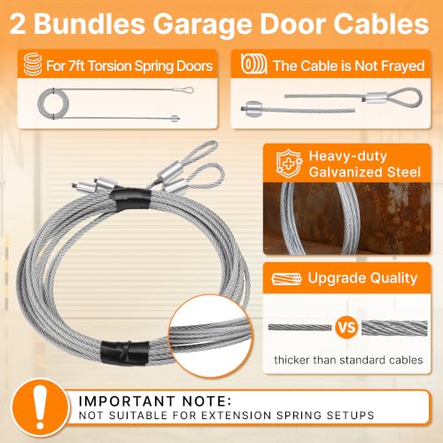 Garage Door Hardware Roller/Hinge/Top Bracket/Wire Rope for 7 Height Doors