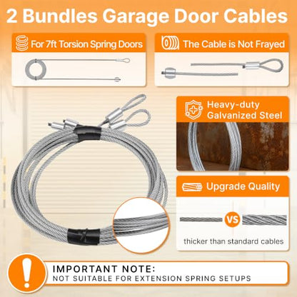 Garage Door Hardware Roller/Hinge/Top Bracket/Wire Rope for 7 Height Doors