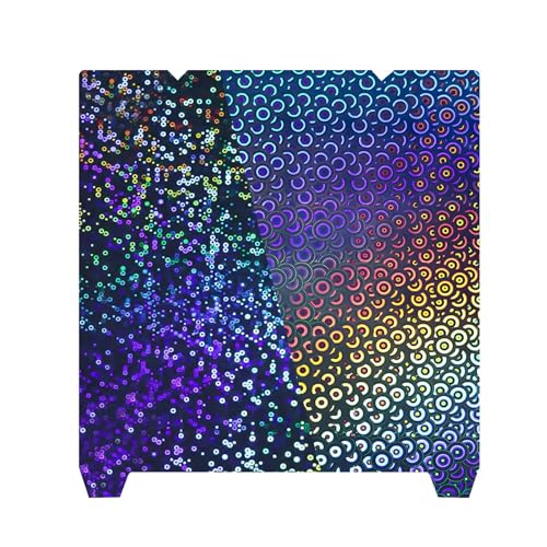 IdeaFormer-3D Rainbow Circles+Kaleidoscope PEK Build Plate for Creality K1/K1C/K1 SE/Ender 3 S1/Pro/Ender 3 V3 SE/Ender 3 V3 KE/Ender 5 S1, PEK Print Bed 235x235mm for K1/K1C/K1 SE/Ender 3 V3 SE/KE - color: Rainbow Circles+Kaleidoscope PEK