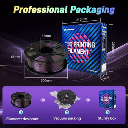 FLASHFORGE Chameleon Rapid PLA Filament 1.75mm Abyssal Purple, PLA Color Shift High Speed 3D Printer Filament, Max 500mm/s Fast Printing, Display Shimmering Effects from Various Angles and Light - color: Abyssal Purple