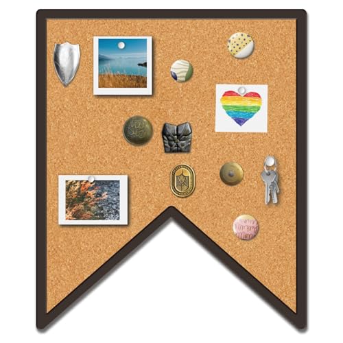 CRASPIRE Bookmark Display Cork Board 11.8 X 9.8 Inch Bulletin Boards Wall Mounted Black Framed Corkboard Badge Wooden Decorative Memory Memo Brooch Lapel Pins Pictures Storage for Office Home Decor - style: Bookmark