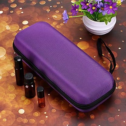 Hipiwe EVA Essential Oils Carrying Case Organizer for 20Pcs Rollers Bottles - color: Purple