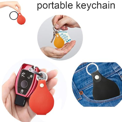 3 Pack 10X Keychain Pocket Magnifying Glass with Rotating Protective Case, Mini Portable Pendant Magnifier for Daily Fine Print Inspection & Outdoor Hobby