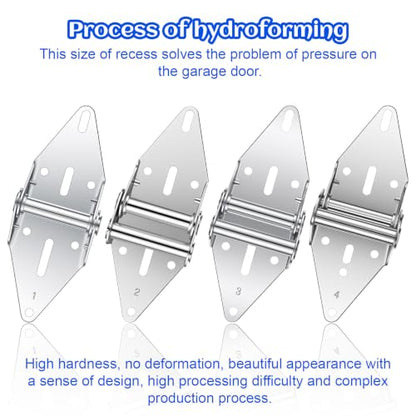8 Pcs Garage Door Hinges Heavy Duty #1#2#3#4 Galvanized Steel