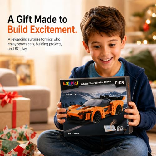 WISEPLAY Remote Control Car Building Kit, STEM Programmable App Controlled RC Building Toys for Boys & Girls 6-12