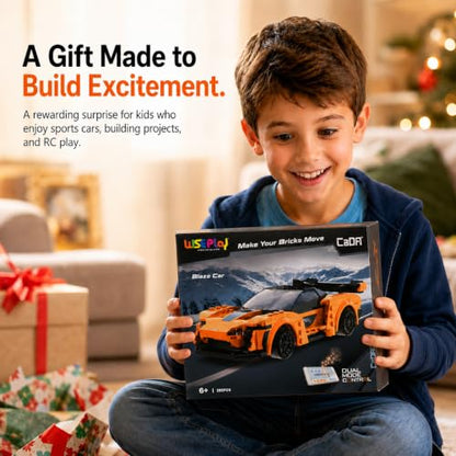 WISEPLAY Remote Control Car Building Kit, STEM Programmable App Controlled RC Building Toys for Boys & Girls 6-12