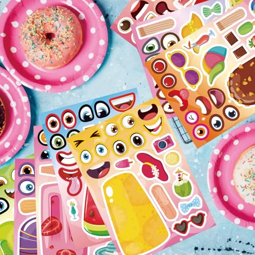 Make Your Own Ice Cream Stickers, Make a Face Sticker - style: Ice Cream