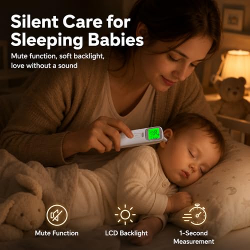 Baby Thermometer with Bluetooth App Tracking for Adults and Kids