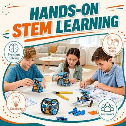 STEM Solar Power Robots Toys for Boys Aged 8-12, 12 in 1 Educational Building Science Experiment Kit for Kids, Birthday Gifts for Aged 8 9 10 11 12 13 Boys Girls Teens