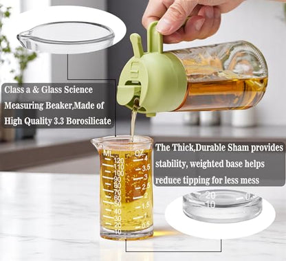 Ackers Shot Glass Etching Scale Measuring Cup 4 Ounce/120ML Liquid Heavy High Espresso Glass Cup,V-Shaped Spout - color: White (Etching Scale)