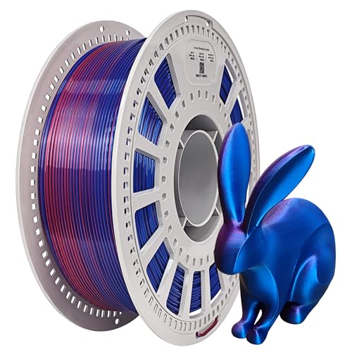 Silk Dual Color PLA Filament,1KG,Red Blue|1.75mm 3D,+/-0.03mm - color: Red Blue