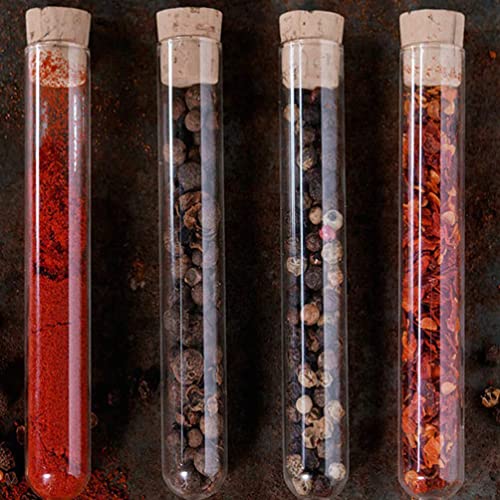 iplusmile 15 pcs Glass Test Tubes with Wood Cork Round Bottom 7.08 in - size: 18X180mm