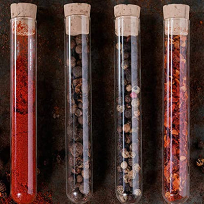 iplusmile 15 pcs Glass Test Tubes with Wood Cork Round Bottom 7.08 in - size: 18X180mm